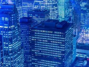 Günbatımında New York Manhattan manzarası