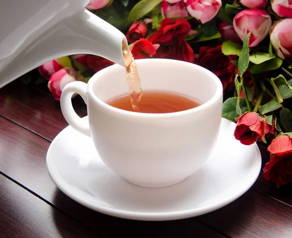 Xícara de chá no conceito de catering — Fotografia de Stock