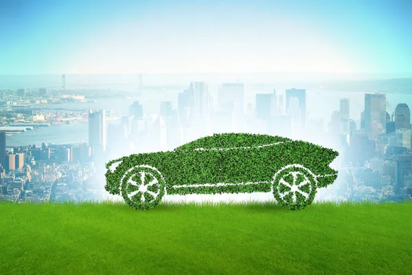 Concetto di auto elettrica ecologica — Foto Stock