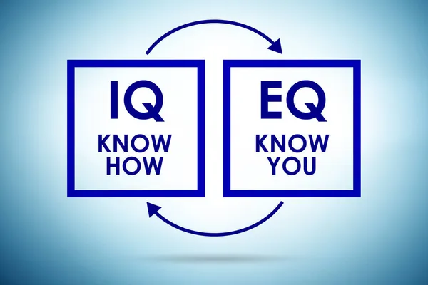 EQ ve IQ beceri kavramları — Stok fotoğraf