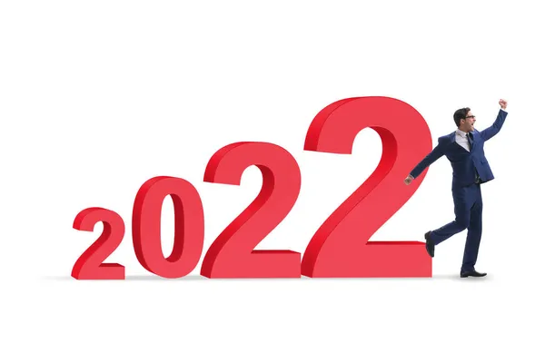 Groeiconcept met de overgang tussen 2021 en 2022 — Stockfoto