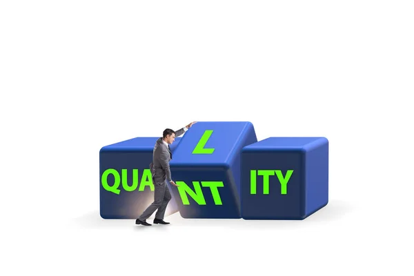 Dilemma of quantity versus quality — Stock Photo, Image