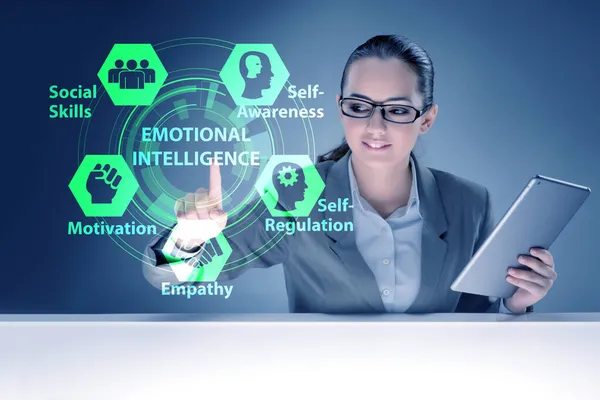 Concepto de Inteligencia Emocional con Empresaria — Foto de Stock