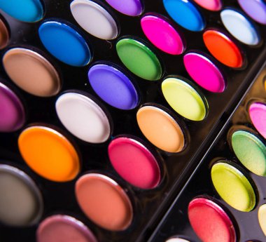 Sanatçı palet üzerinde beyaz izole