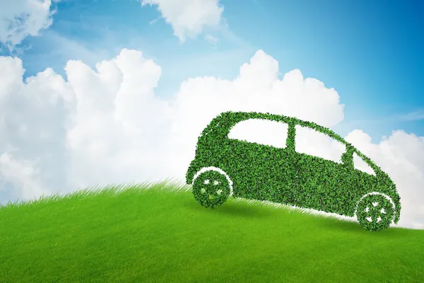 Concept van ecologische elektrische auto — Stockfoto