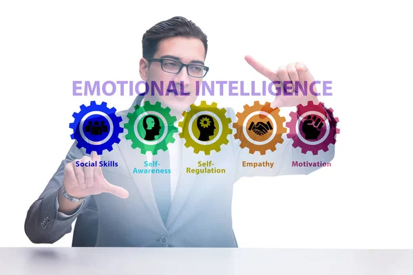 Концепція емоційного інтелекту з бізнесменом — стокове фото
