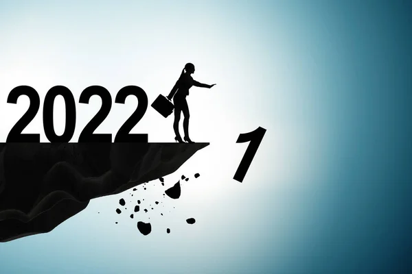 2021 년 에서 2022 년 까지의 과도기 개념 — 스톡 사진