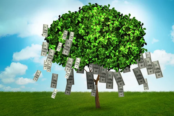 Money tree in business concept - 3d rendering — Stock Photo, Image