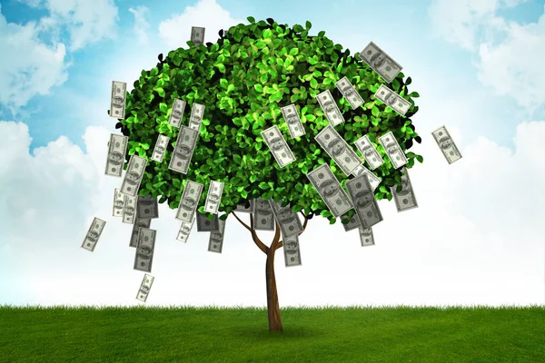 Árbol de dinero en el concepto de negocio - 3d renderizado — Foto de Stock