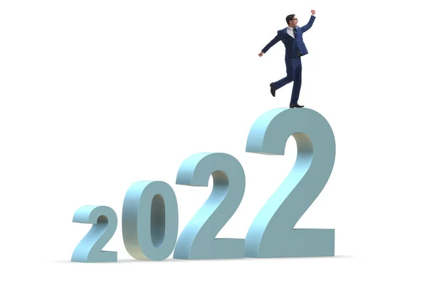 Groeiconcept met de overgang tussen 2021 en 2022 — Stockfoto