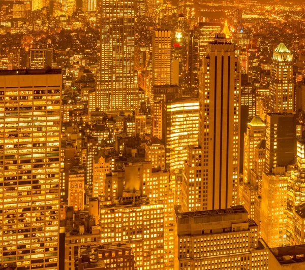 View of New York Manhattan during sunset hours — Stock Photo, Image