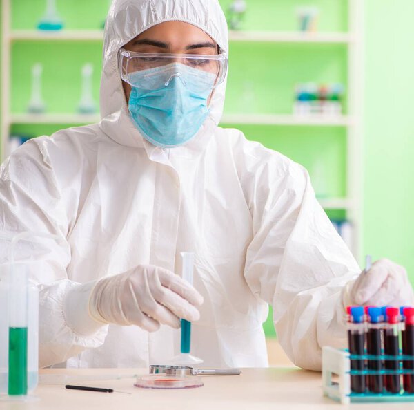 Chemist working in the lab on new experiment