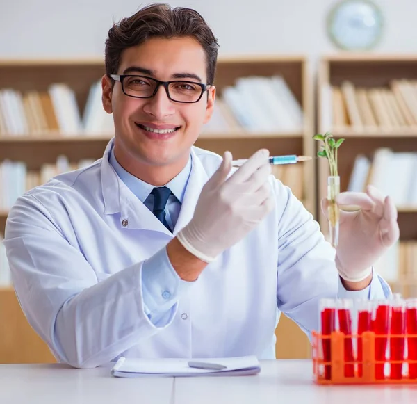 Scientifique en biotechnologie travaillant dans le laboratoire — Photo