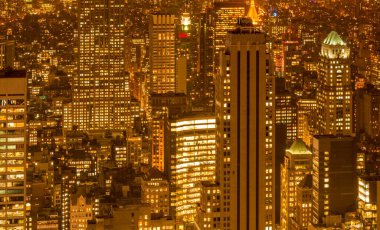 Günbatımında New York Manhattan manzarası