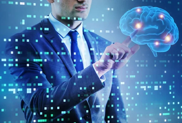 Businessman in artificial intelligence concept — Stock Photo, Image