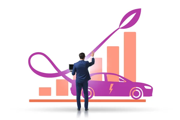 Wachstum des Nutzungskonzepts für Elektroautos — Stockfoto