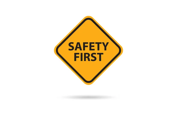 Safety first badge in industrial safety concept — Stock Photo, Image