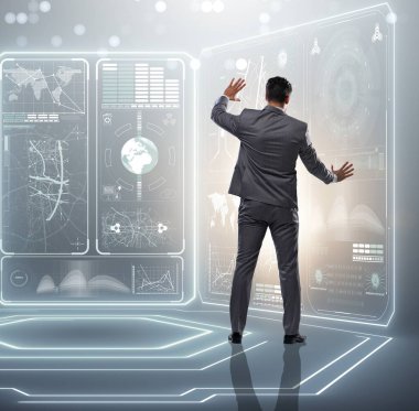 Küresel iş kavramında iş adamı