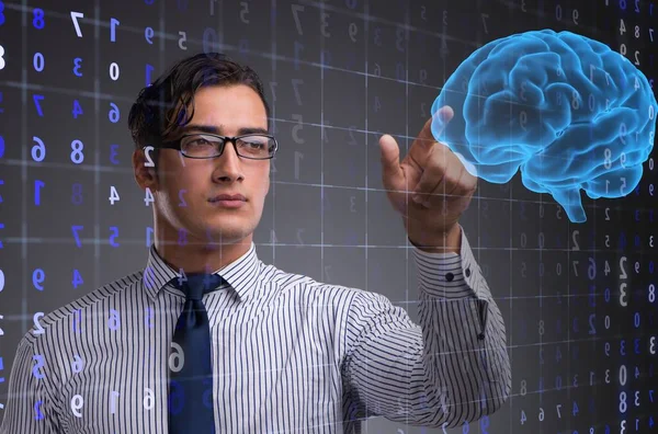 Businessman in artificial intelligence concept — Stock Photo, Image