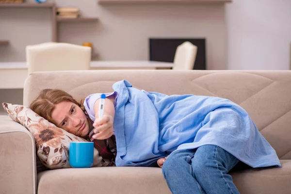 Young woman suffering at home — Stock Photo, Image