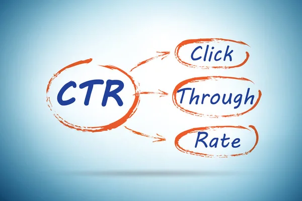 CTR κλικ μέσα από την απεικόνιση έννοια ρυθμό — Φωτογραφία Αρχείου