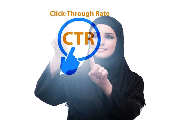 CTR click through rate concept with business people — Stock Photo, Image