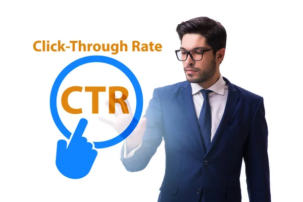 CTR click through rate concept with business people — стоковое фото