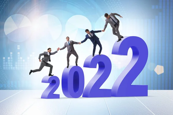 Concept de croissance avec la transition entre 2021 et 2022 — Photo