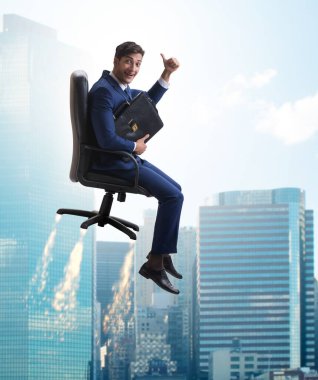 Kariyer gelişimi konseptinde iş adamı