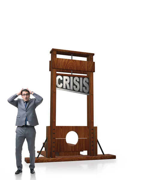 Forretningsmann i krisekonseptet – stockfoto
