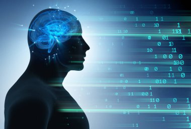 The machine learning and cognitive computing - 3d rendering