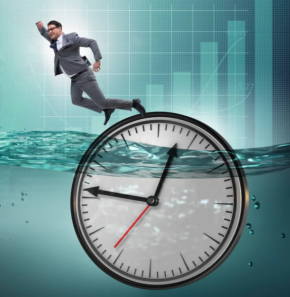 Affärsmannen i deadline och time management koncept — Stockfoto