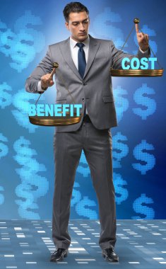Maliyet dengesi kavramında iş adamı