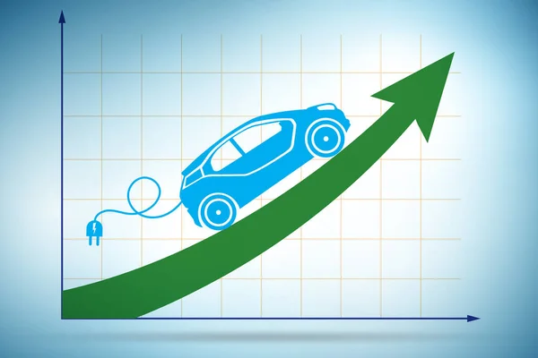 Wachstum des Nutzungskonzepts für Elektroautos — Stockfoto
