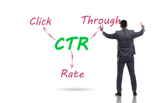 CTR клік за допомогою концепції ставки з діловими людьми — стокове фото