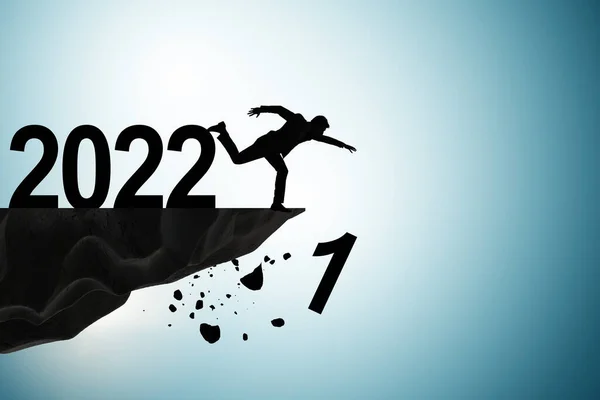 2021 년 에서 2022 년 까지의 과도기 개념 — 스톡 사진