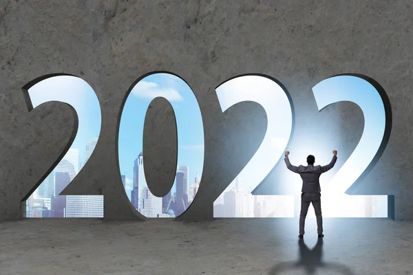 Концепція 2022 року з бізнесменом — стокове фото