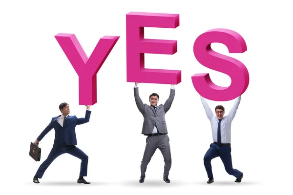 Businessmen in the yes positive answer — Stock Photo, Image