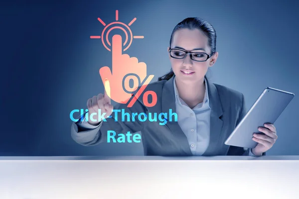 CTR click through rate concept with business people — Stock Photo, Image