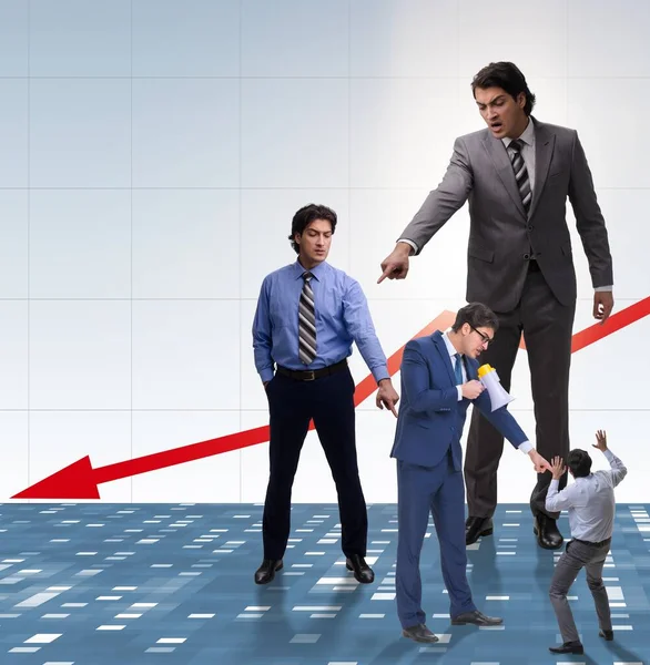 The businessmen blaming each other for failures — Stock Photo, Image