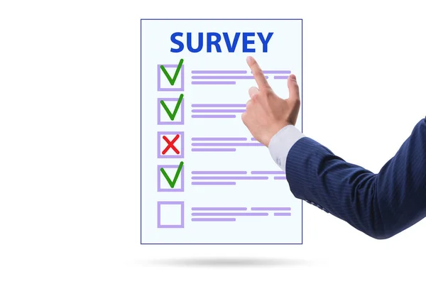 Survey questionnaire with tick boxes — Stock Photo, Image