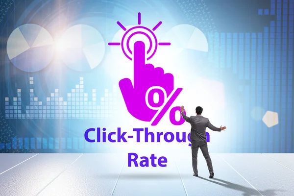 CTR click through rate concept with business people — Stock Photo, Image