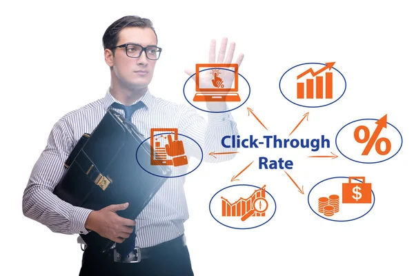 CTR click through rate concept with business people — Stock Photo, Image