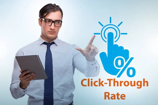 CTR click through rate concept with business people — Stock Photo, Image