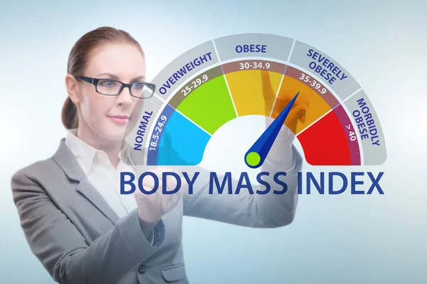 체질량 지수와 영양학 자의 개념 — 스톡 사진