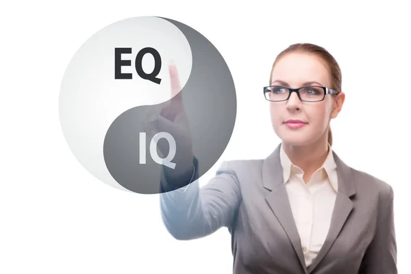 EQ et QI concepts de compétences avec femme d'affaires — Photo
