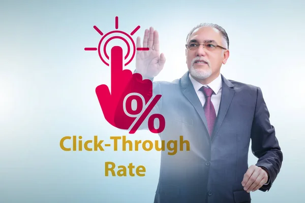 CTR click through rate concept with business people — Stock Photo, Image