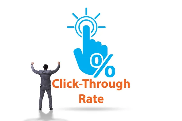 CTR click through rate concept with business people — 图库照片