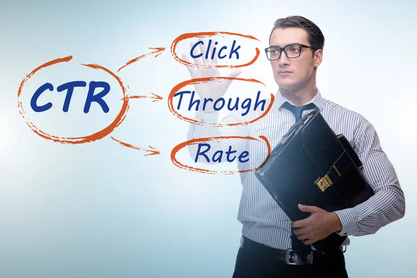 CTR haga clic en el concepto de tasa con gente de negocios — Foto de Stock