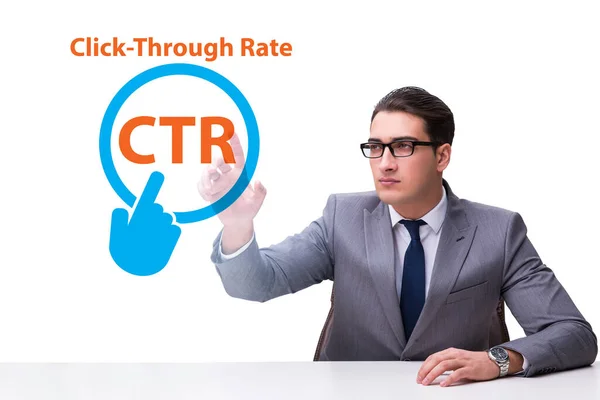 CTR click through rate concept with business people — 图库照片